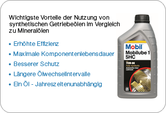 Wichtigste Vorteile bei der Nutzung von synthetischen Getriebeölen im Vergleich zu Mineralölen